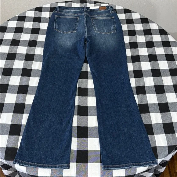 NEW! Judy Blue High Waist Slim Bootcut Jeans Distressed Slit 9/29 x 30 JB88290 - Picture 13 of 14